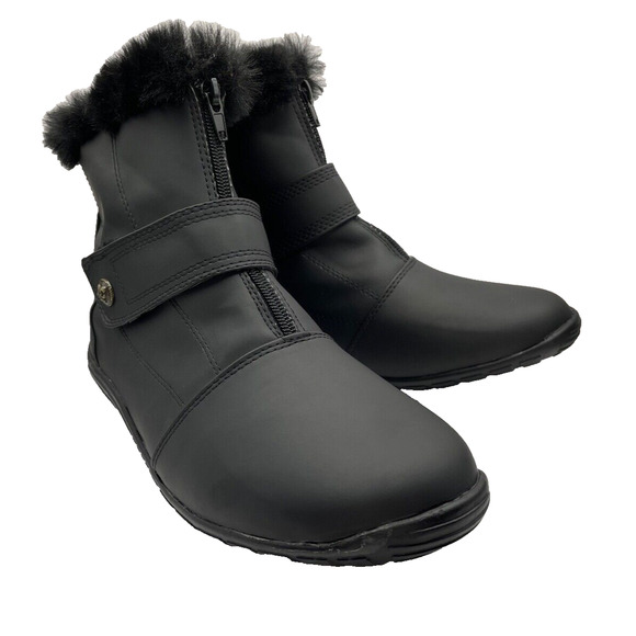 Angel Steps Women Pippa Winter Ankle Faux Fur Boots Black Size 9.5 W - Picture 1 of 8